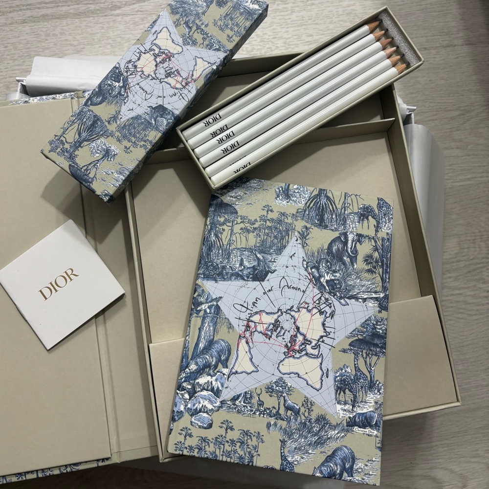Dior Notebook and Pencil Set